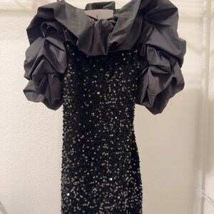 Elegant Black Sequin Dress